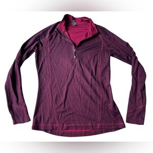 STORM CREEK WOMENS 3/4 ZIP PULLOVER BASE LAYER THERMAL TOP SHIRT PURPLE XS